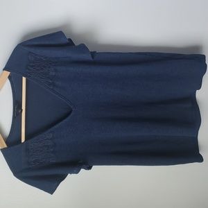 Banana Republic Navy Linen Small Tee